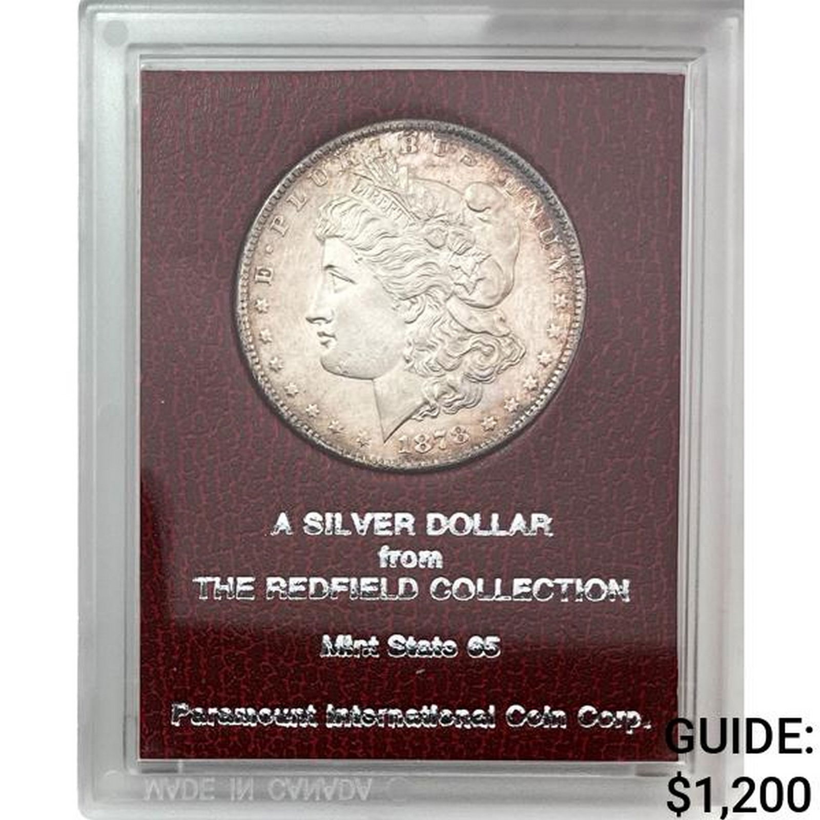 1878 Morgan Silver Dollar REDFIELD MS65 (1 of 2)