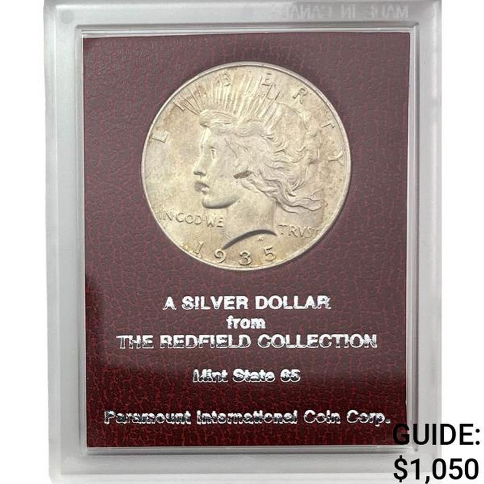 1935 Silver Peace Dollar REDFIELD MS65 (1 of 2)