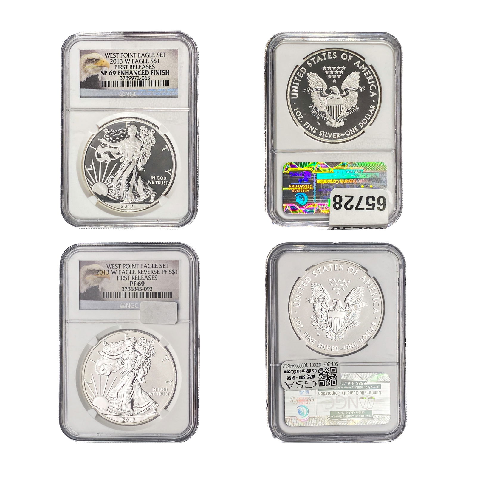 [2 Coins]2013-W Silver Eagle NGC SP69/PF69 First Releases (1 of 5)