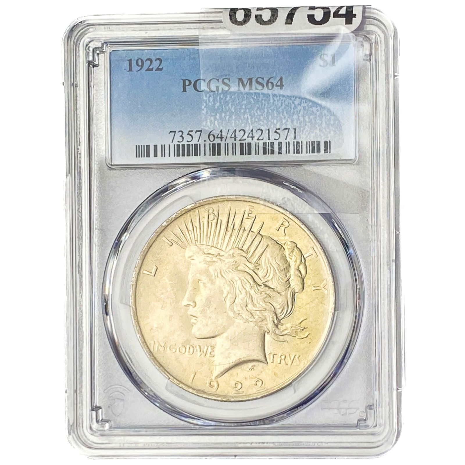1922 Silver Peace Dollar PCGS MS64 (1 of 2)