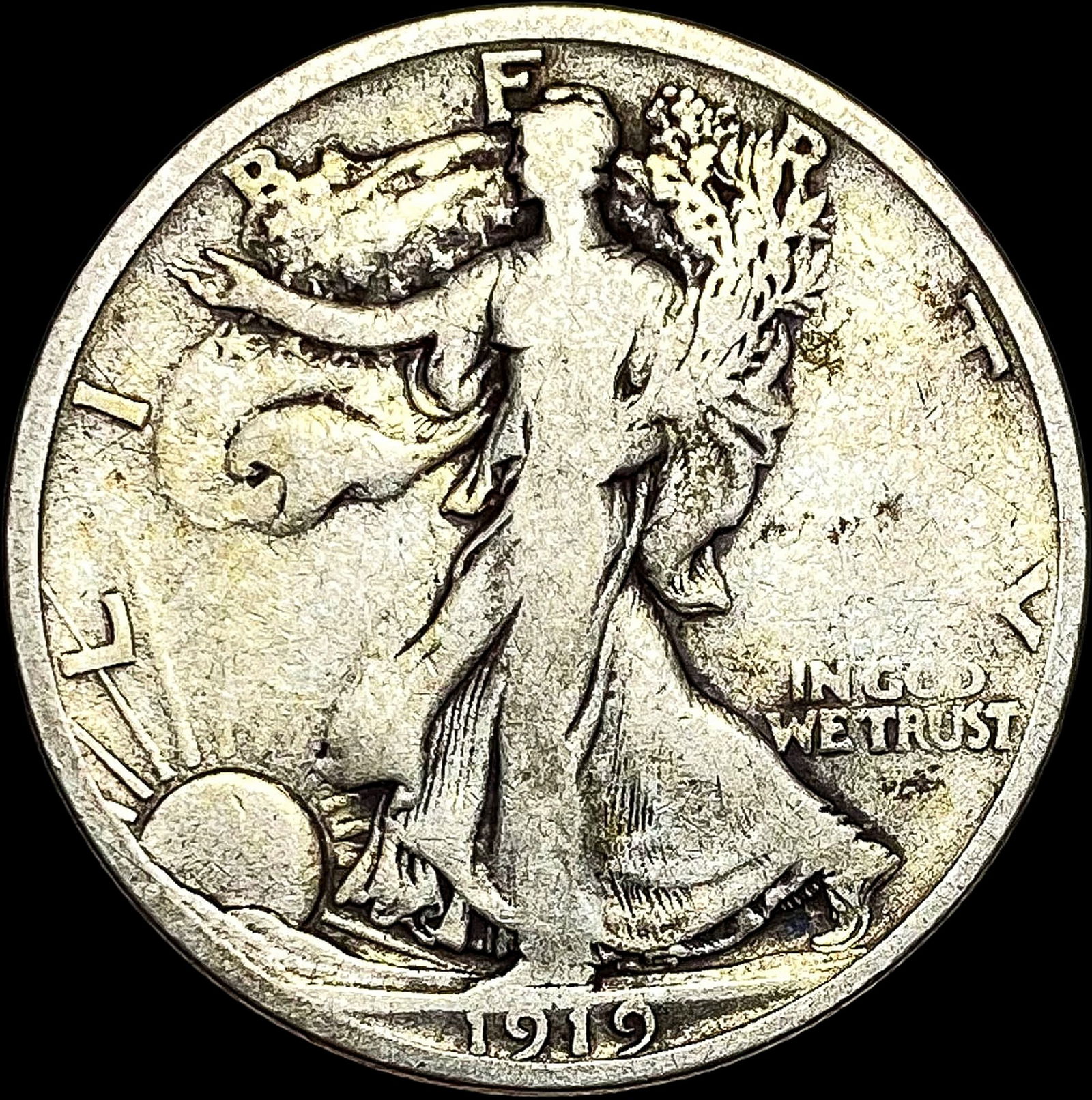 1919-S Silver Half Dollar NICELY CIRCULATED (1 of 2)
