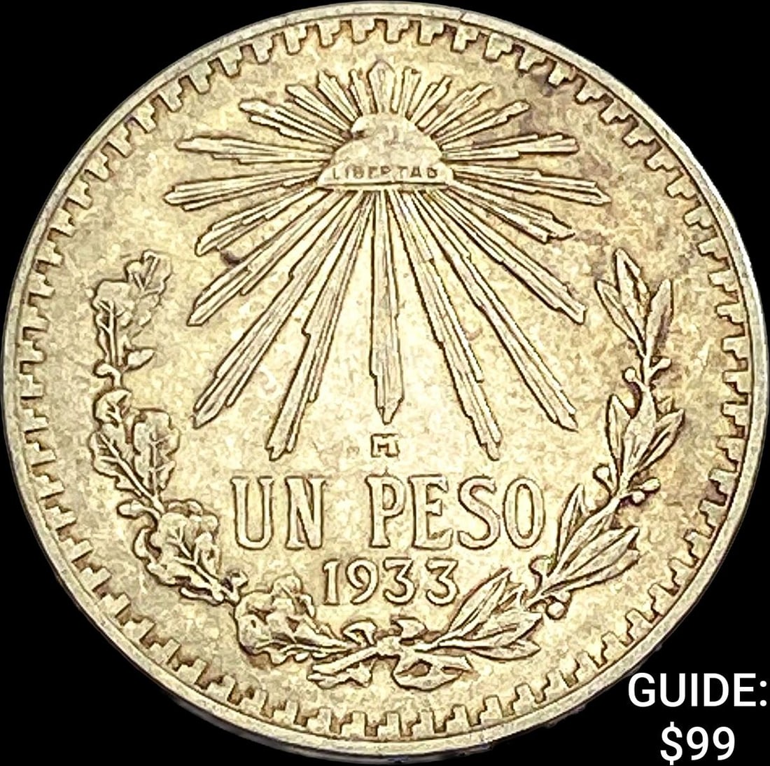 1933-M Mexico Silver Peso CHOICE AU (1 of 2)