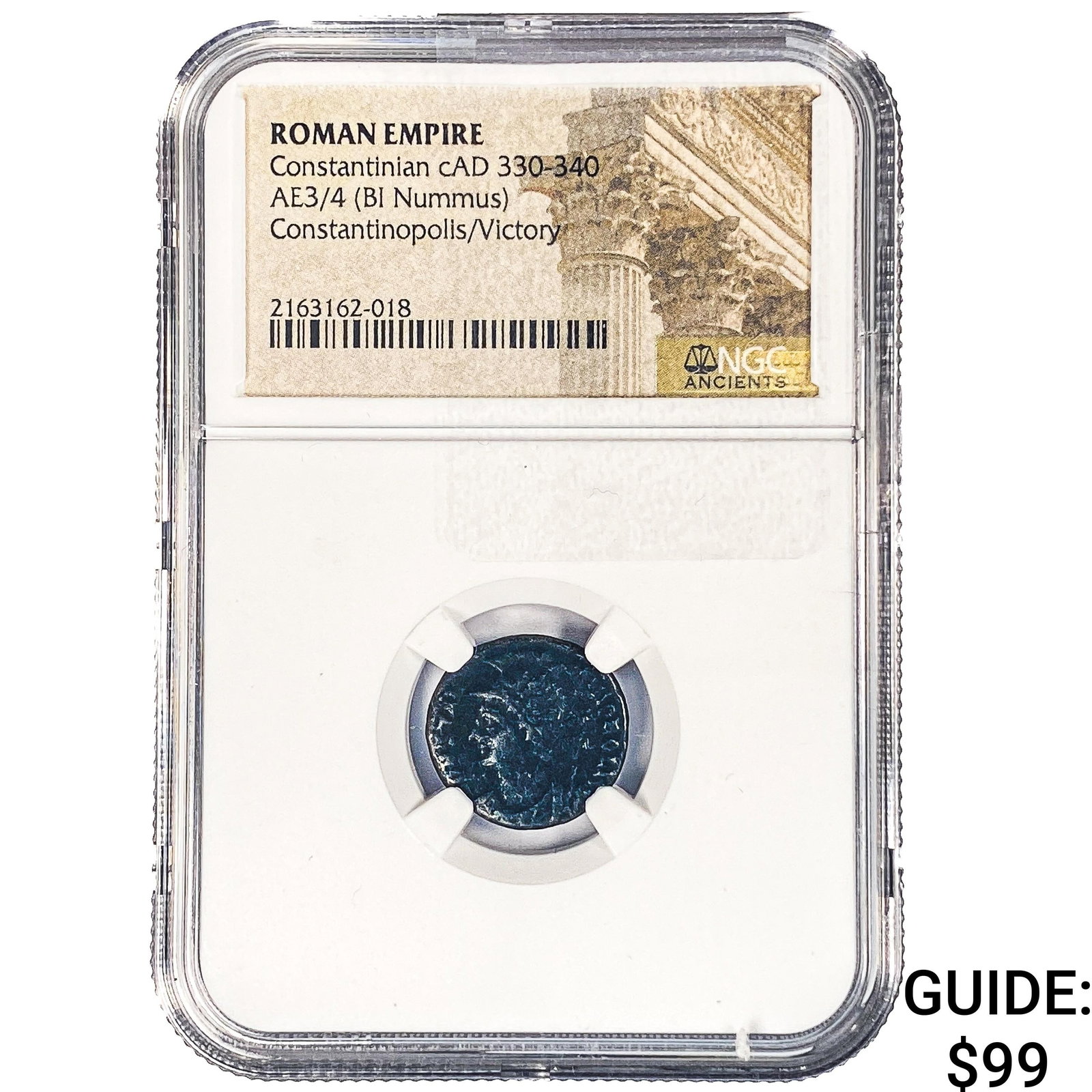 Roman Constantinian cAD 330-340 AE3/4 BI Nummus: Roman Constantinian cAD 330-340 AE3/4 BI Nummus