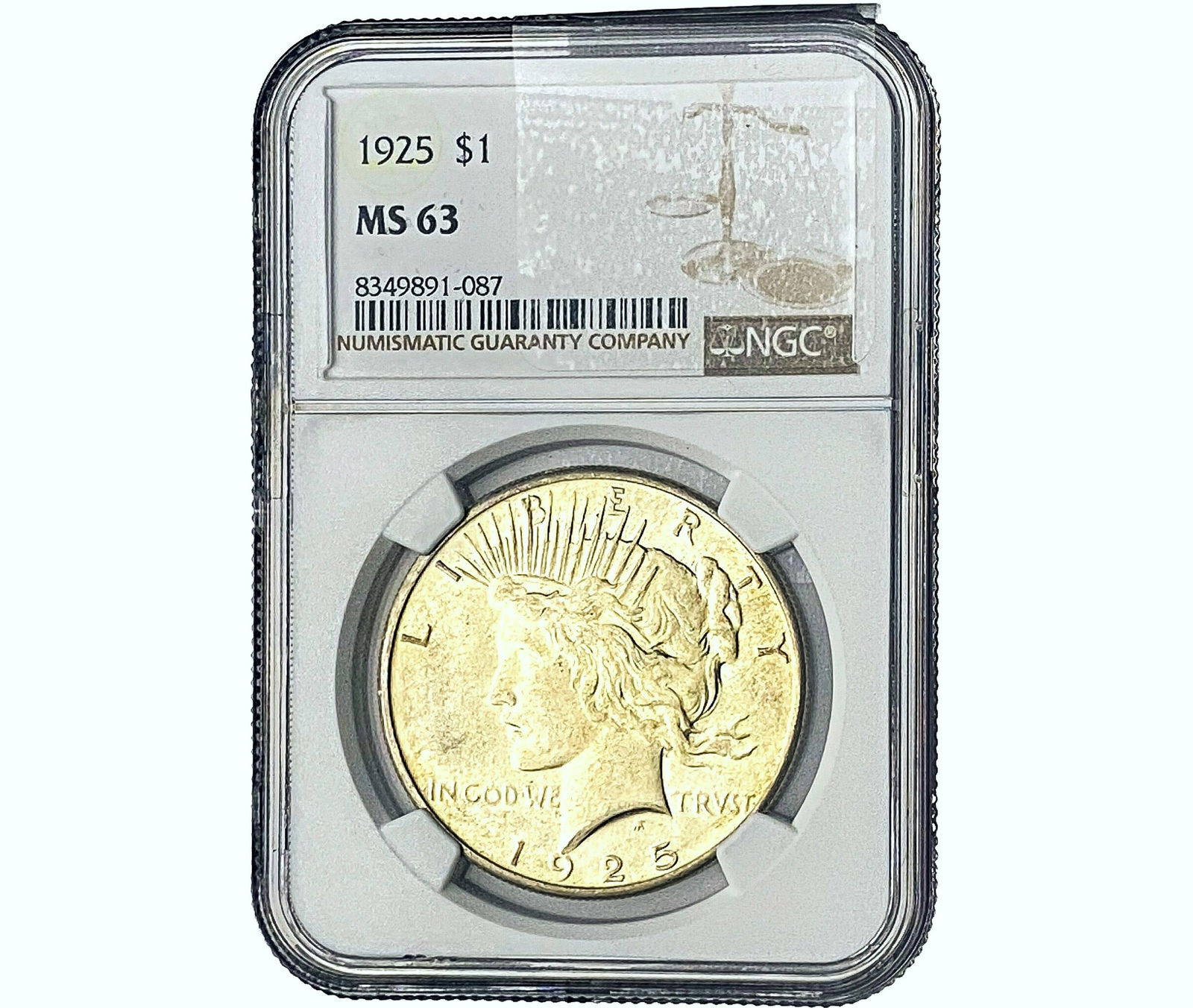 1925 Silver Peace Dollar NGC MS63 (1 of 2)