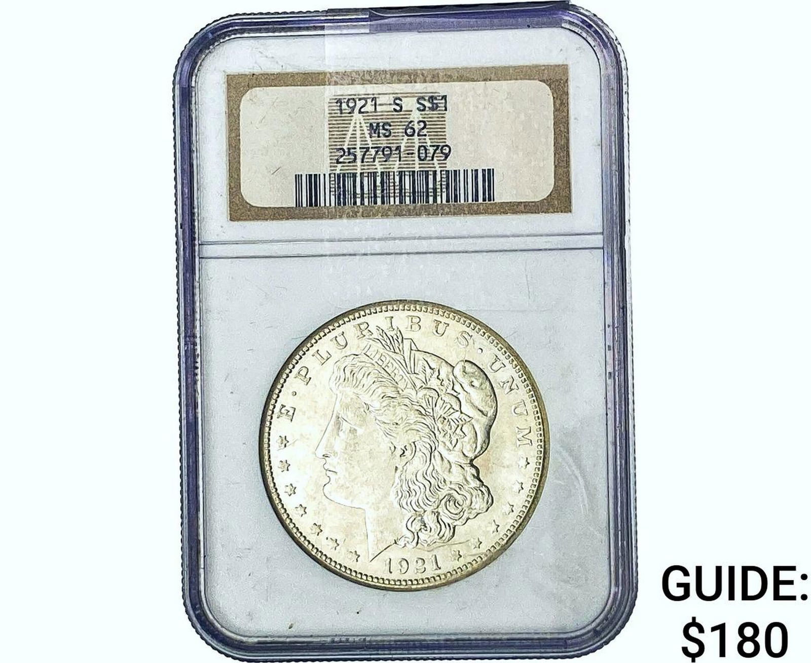 1921-S Morgan Silver Dollar NGC MS62 (1 of 2)
