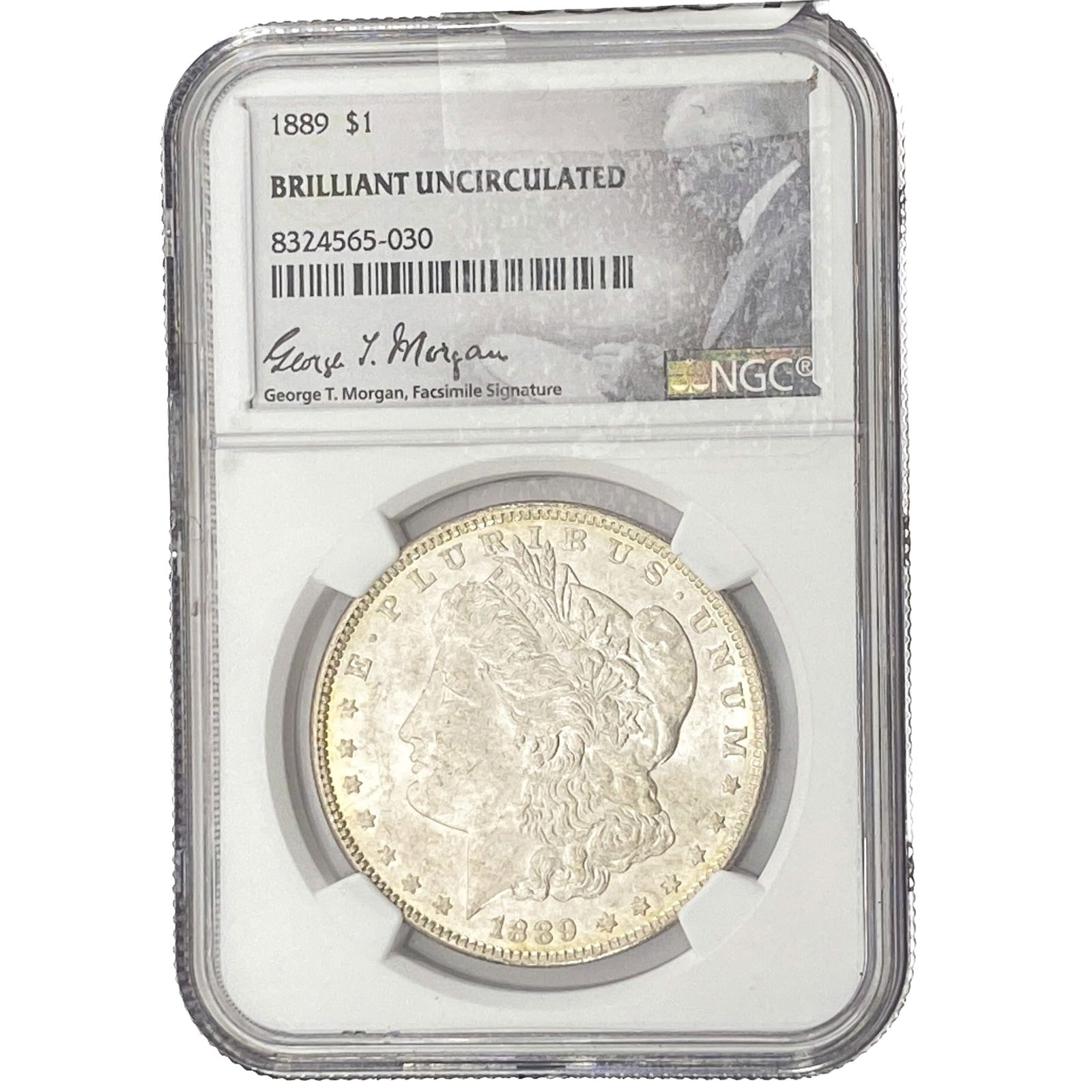 1889 Morgan Silver Dollar NGC Brilliant Unc. (1 of 2)