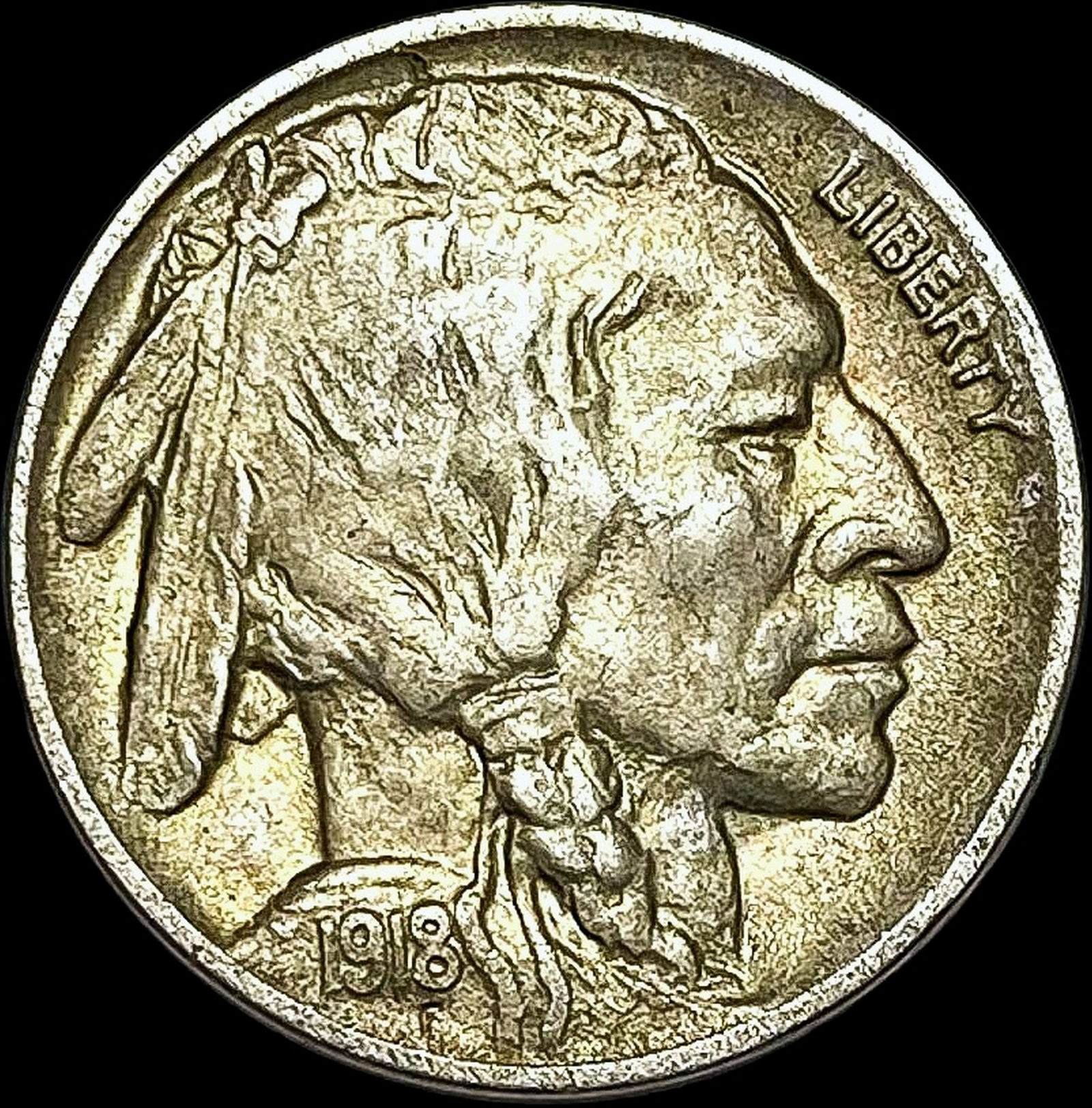 1918-D Buffalo Nickel CLOSELY UNCIRCULATED (1 of 2)