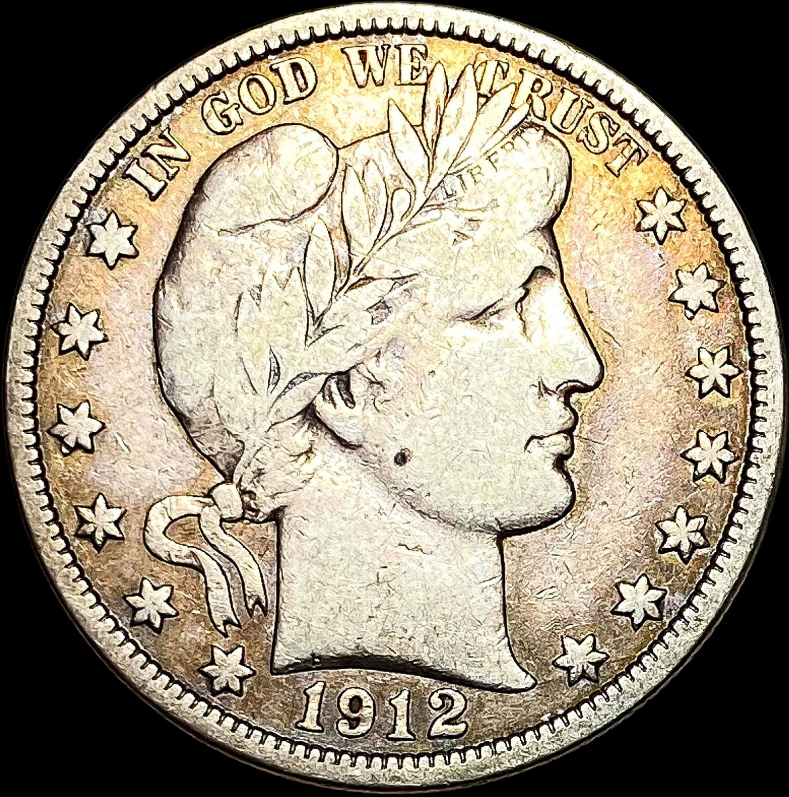 1912-S Silver Barber Half Dollar LIGHTLY CIRCULATED (1 of 2)