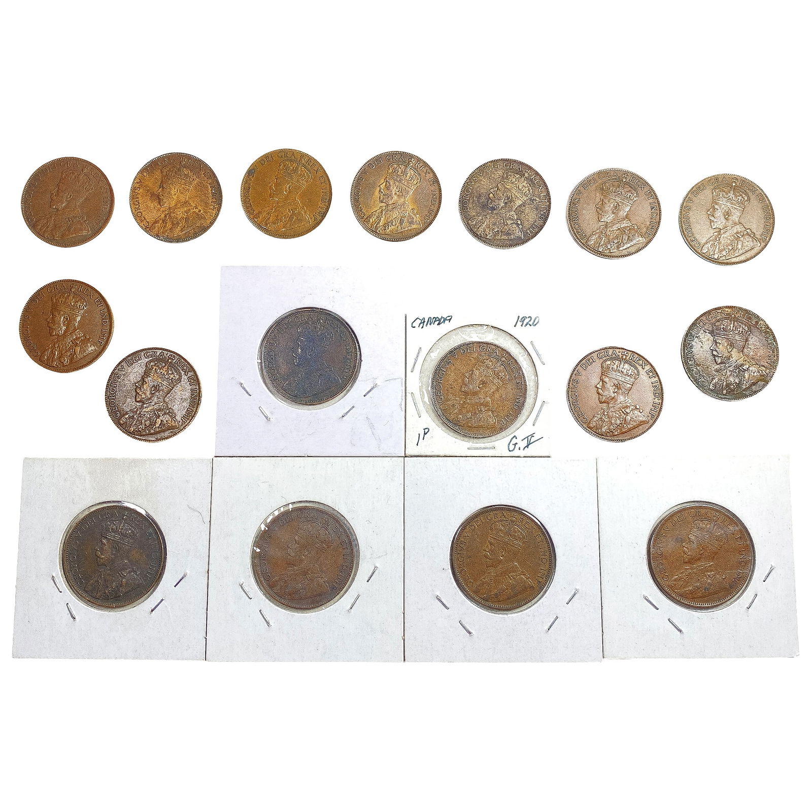 1919-1920 High Grade Canada Large Cent  [17 Coins] (1 of 2)