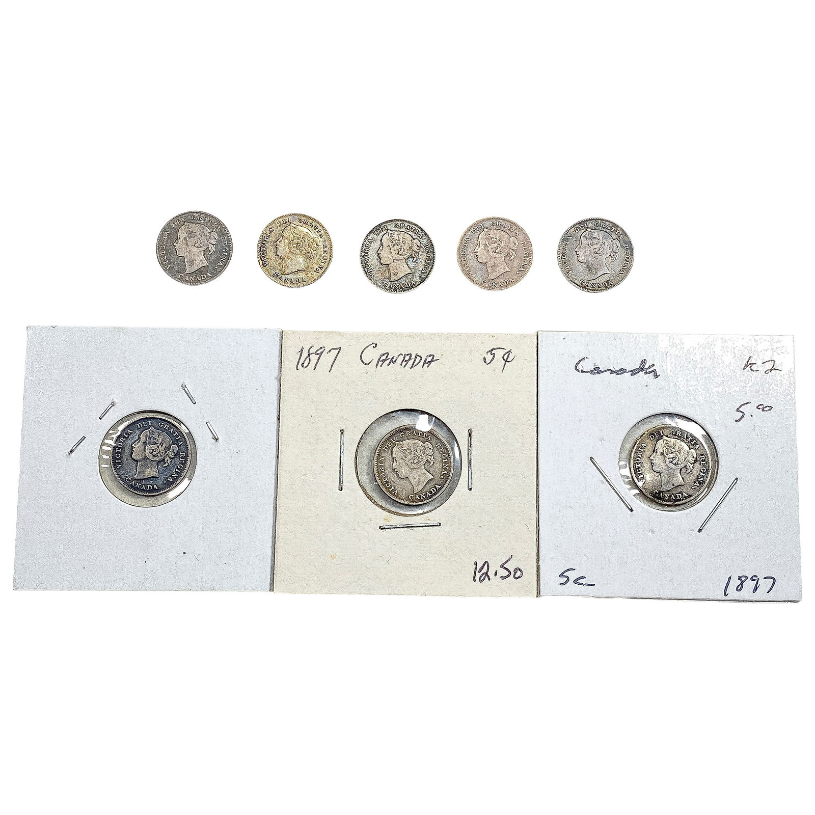 1897 Better Date Canada 5 Cent Silver  [7 Coins] (1 of 2)