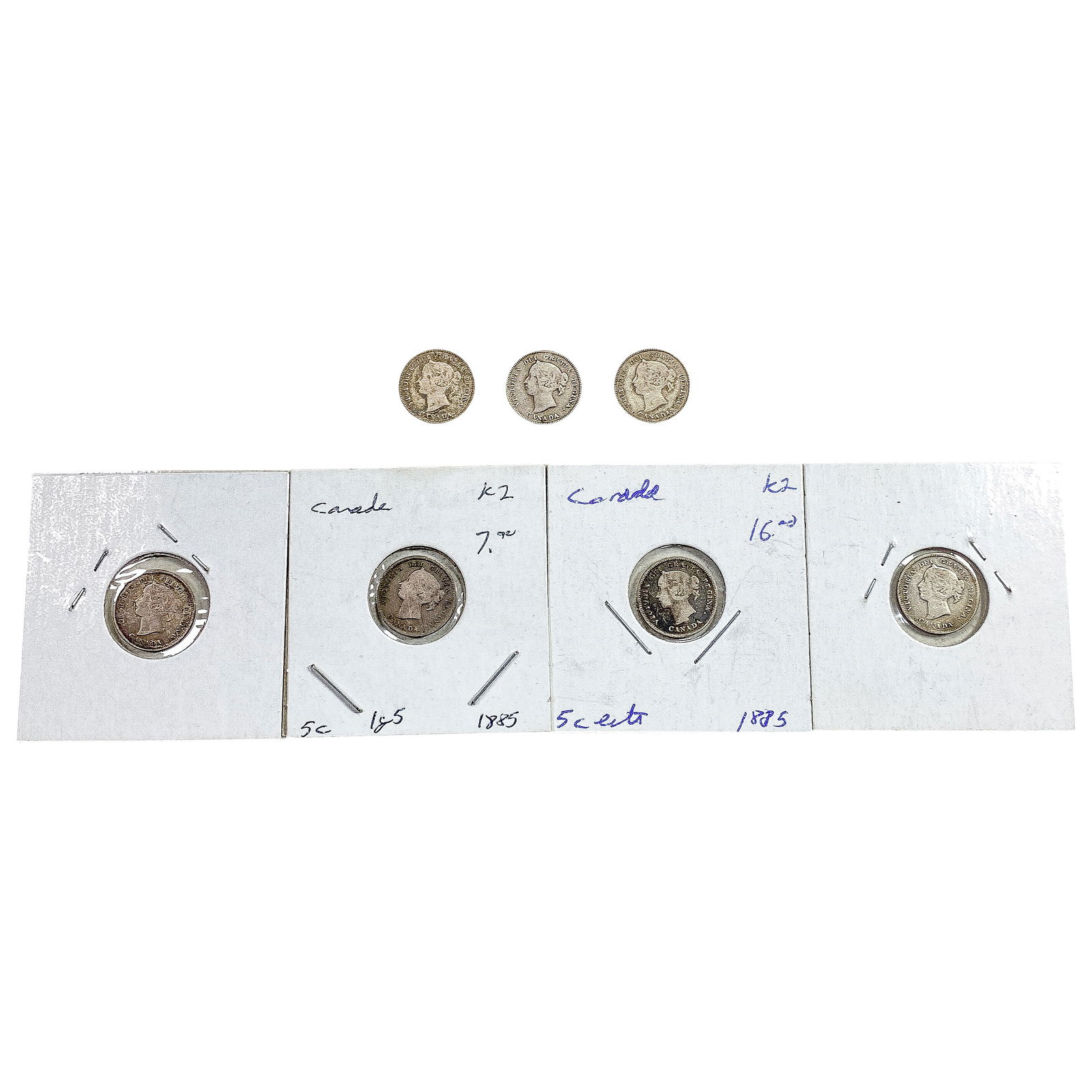 1883-1886 Better Date Canada 5 Cent Silver  [7 Coins] (1 of 2)