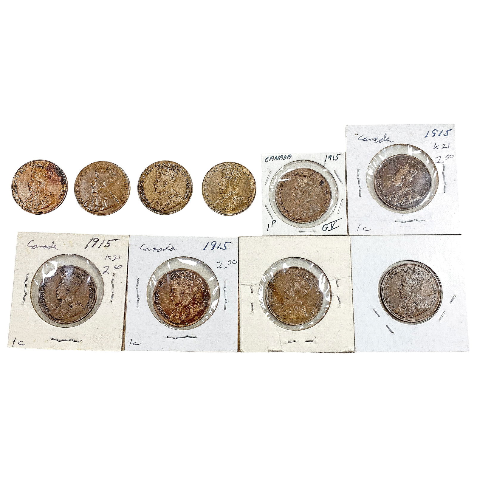 1915 High Grade Canada Large Cent  [10 Coins] (1 of 2)