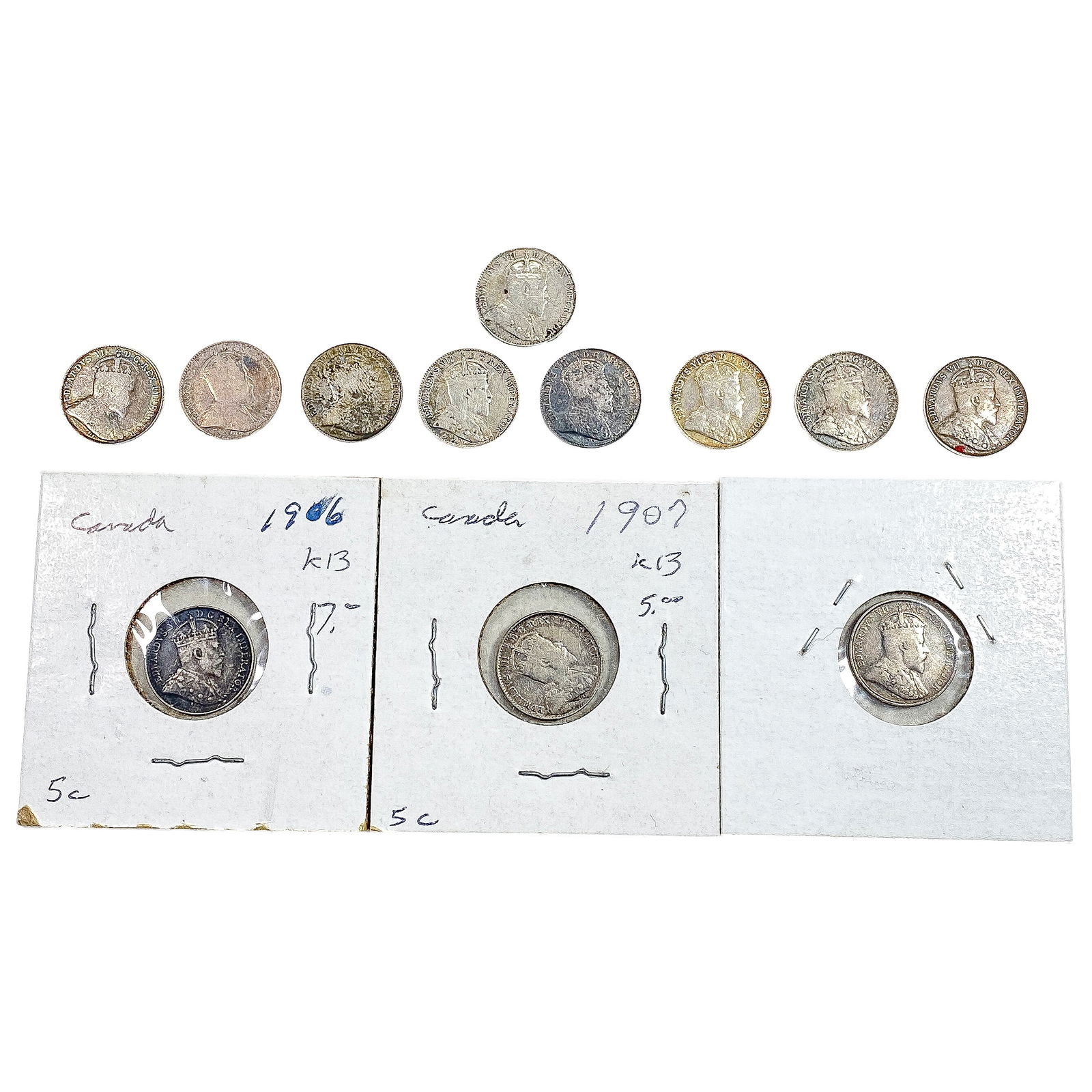 1905 High Grade Canada 5 Cent Silver  [12 Coins] (1 of 2)
