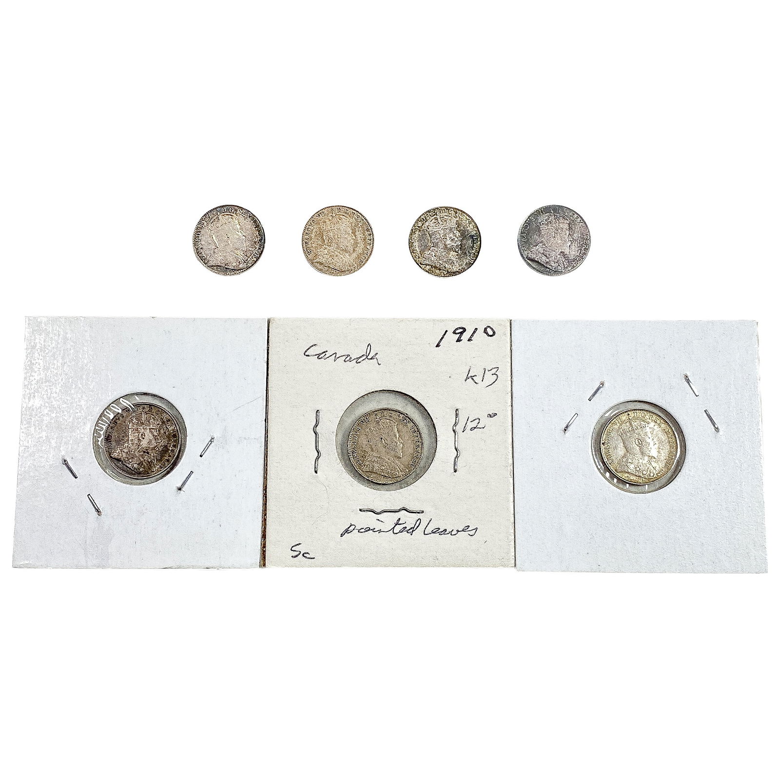 1902-1910 High Grade Canada 5 Cent Silver  [7 Coins] (1 of 2)