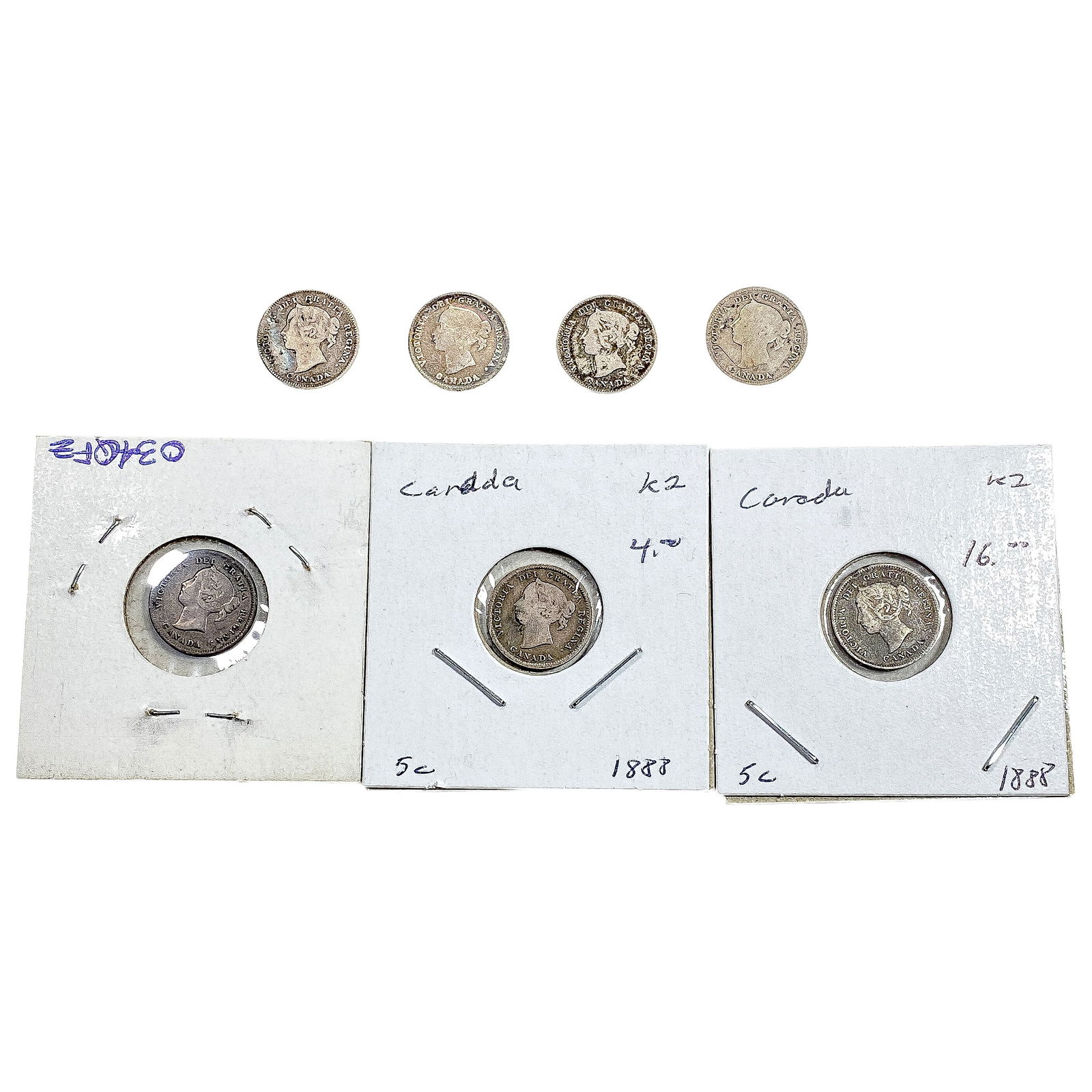 1888 Better Date Canada 5 Cent Silver  [7 Coins] (1 of 2)