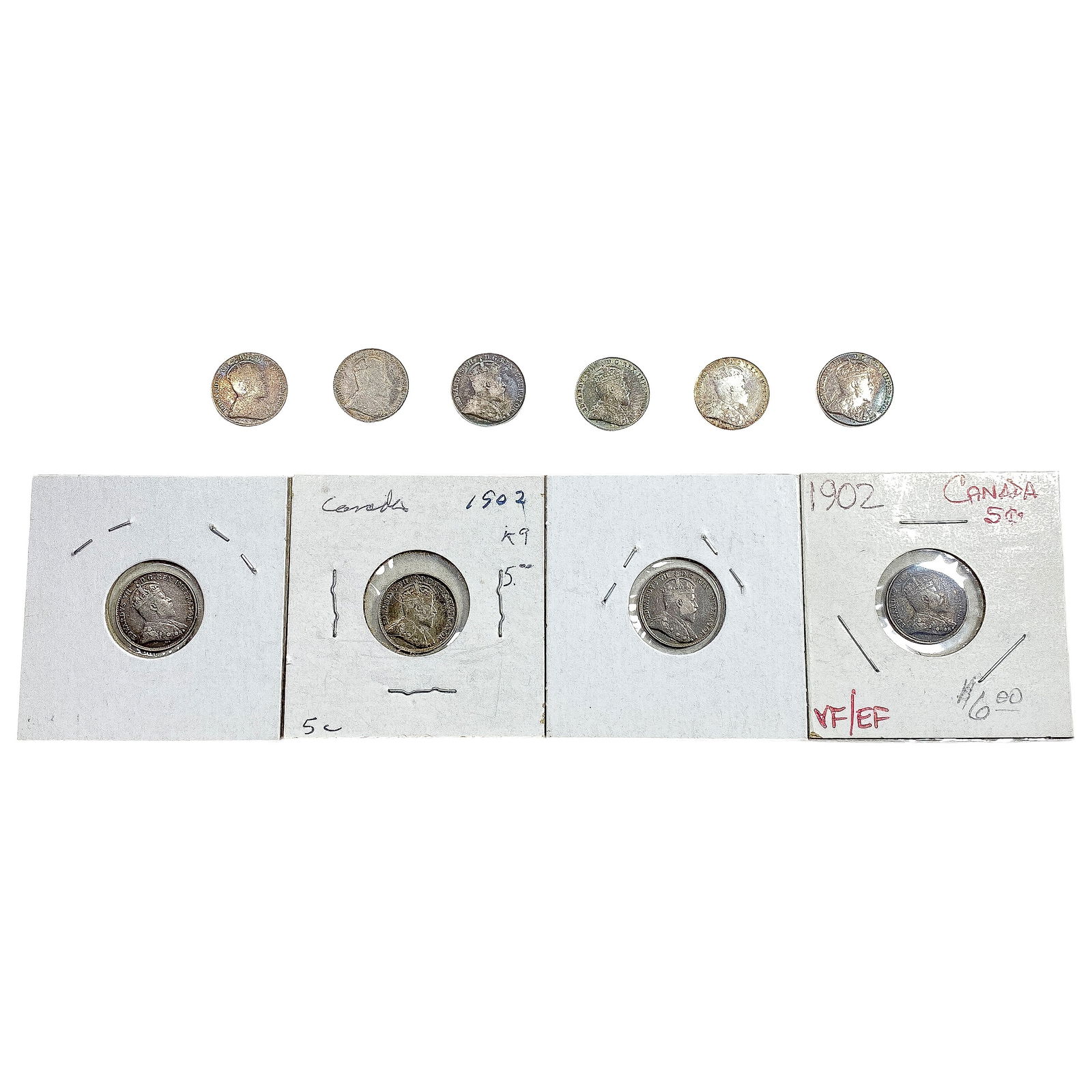 1902 Canada 5 Cent Silver  [10 Coins] (1 of 2)