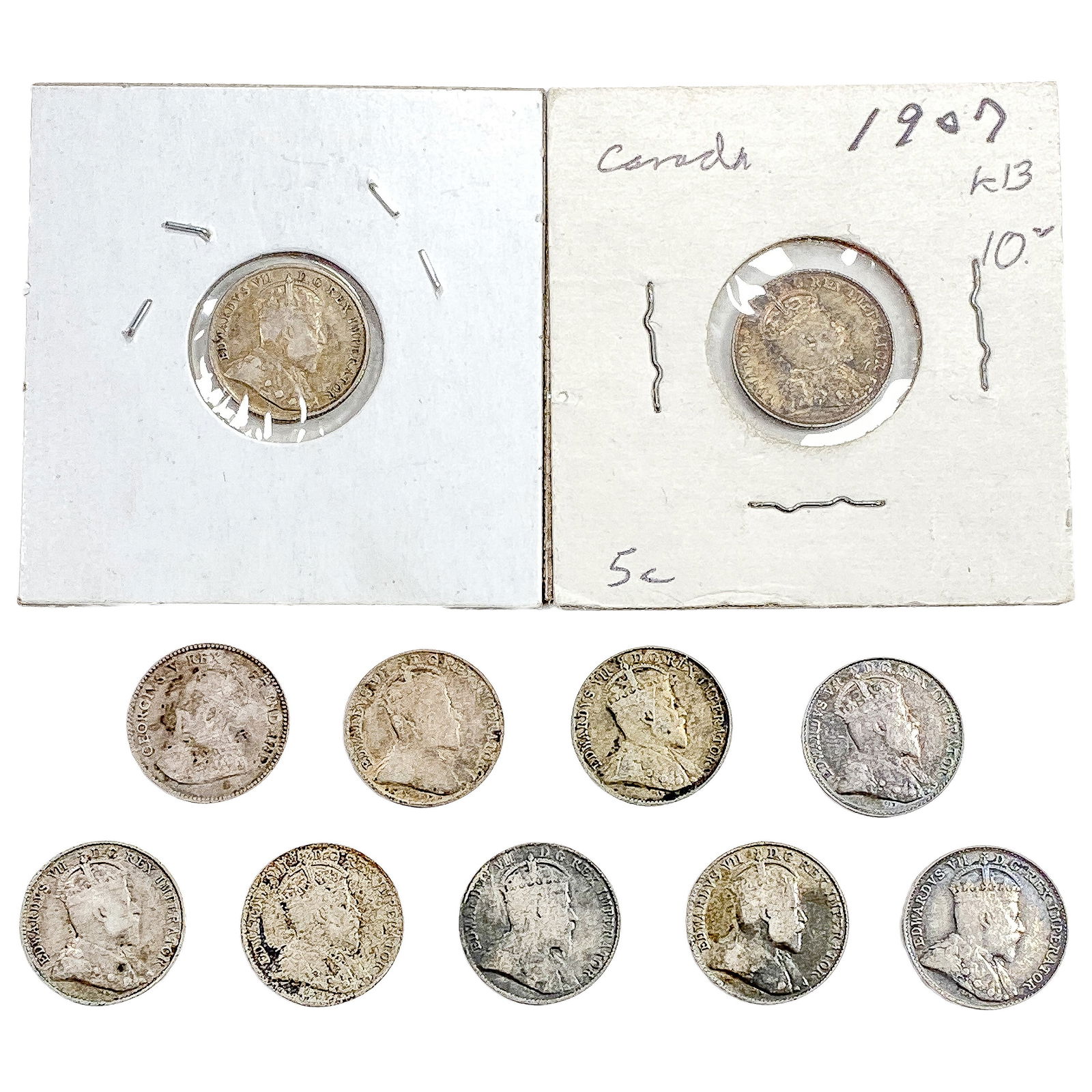 1906-1907 Canada 5 Cent Silver [11 Coins] (1 of 2)