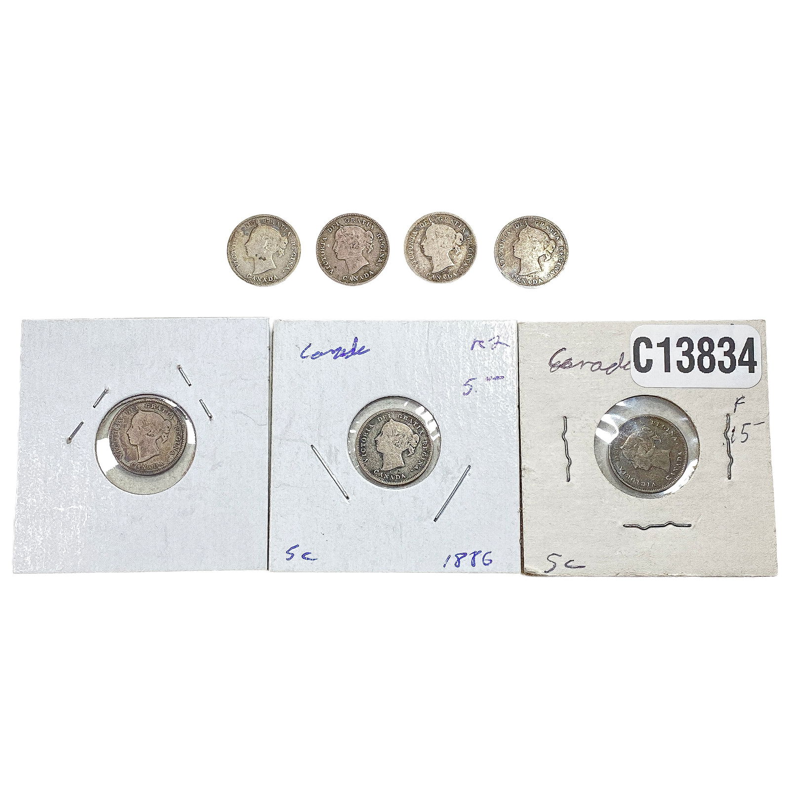 1886 Better Date Canada 5 Cent Silver  [7 Coins] (1 of 2)