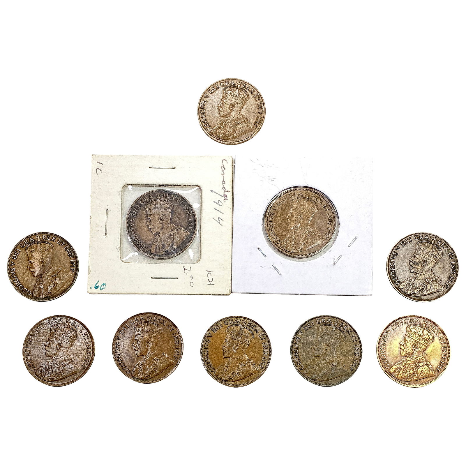 1914 High Grade Canada Large Cent  [10 Coins] (1 of 2)