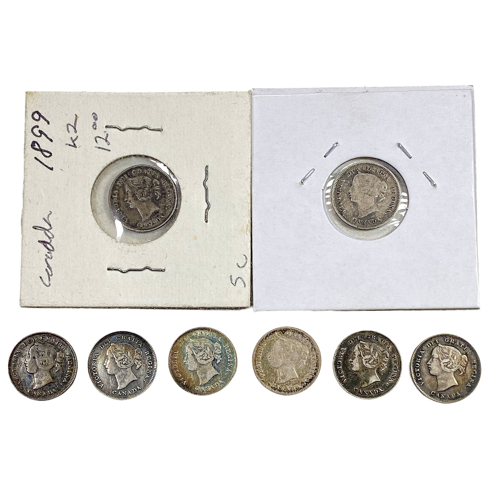 1899 Canada 5 Cent Silver  [8 Coins] (1 of 2)
