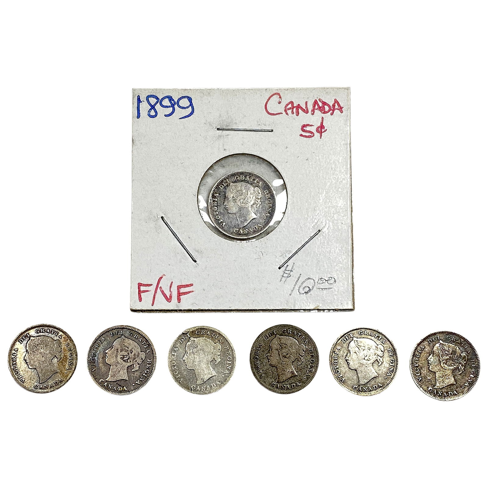1899 Canada 5 Cent Silver  [7 Coins] (1 of 2)