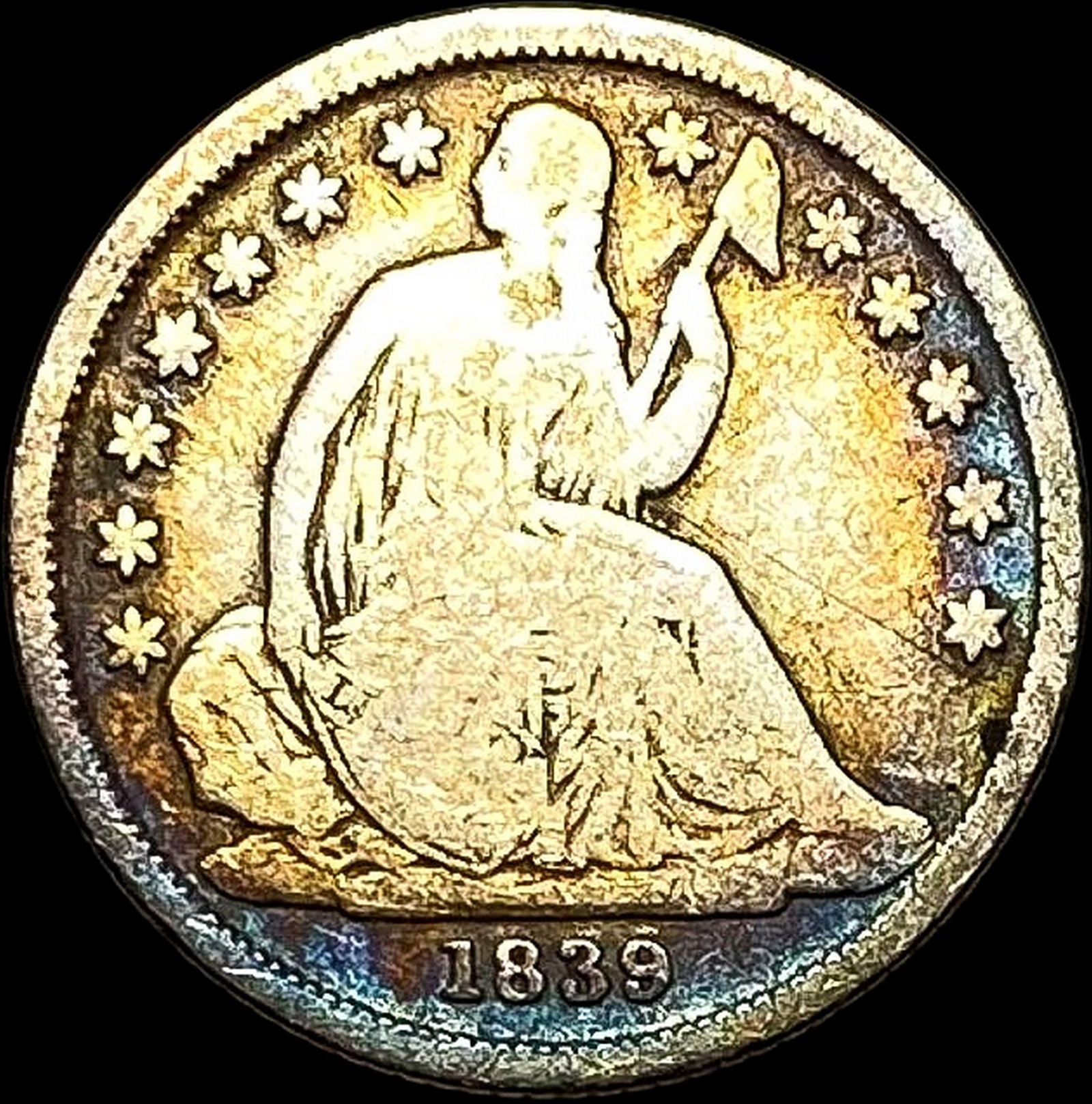 1839-O Silver Seated Liberty Dime NICELY CIRCULATED (1 of 2)