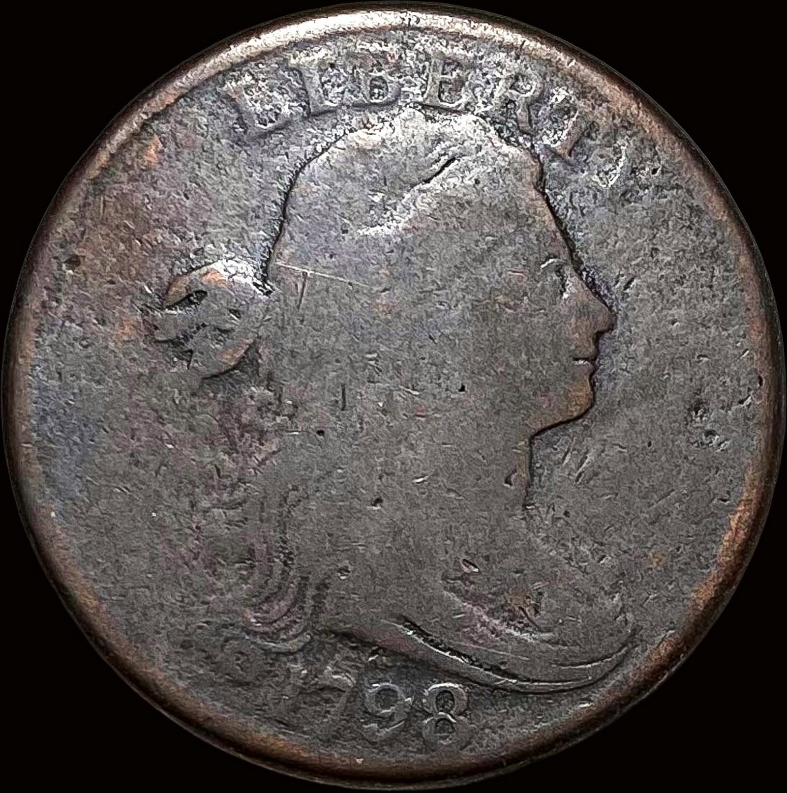 1798 Draped Bust Large Cent NICELY CIRCULATED (1 of 2)