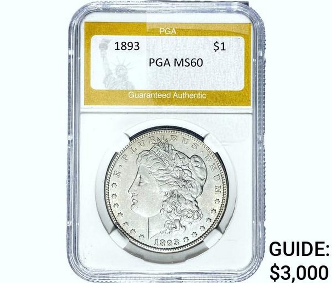 1893 Morgan Silver Dollar PGA MS60 (1 of 2)