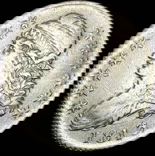 1813 Capped Bust Half Dollar CLOSELY UNCIRCULATED: 1813 Capped Bust Half Dollar CLOSELY UNCIRCULATED