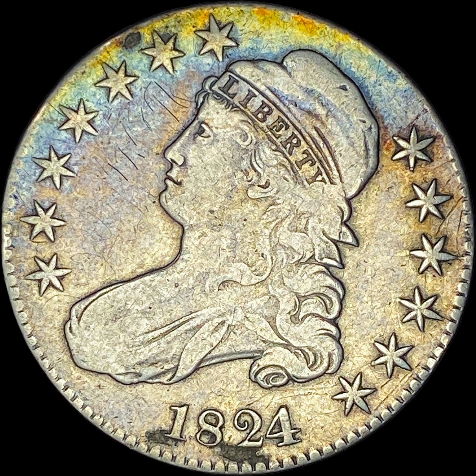 1824 Capped Bust Half Dollar LIGHTLY CIRCULATED (1 of 2)