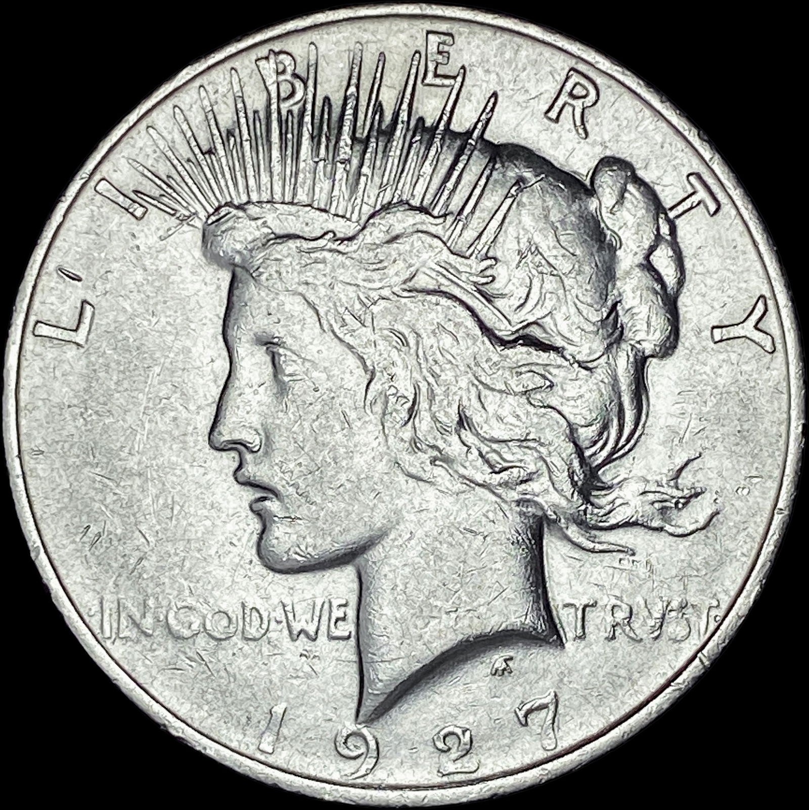 1927-D Silver Peace Dollar NEARLY UNCIRCULATED (1 of 2)