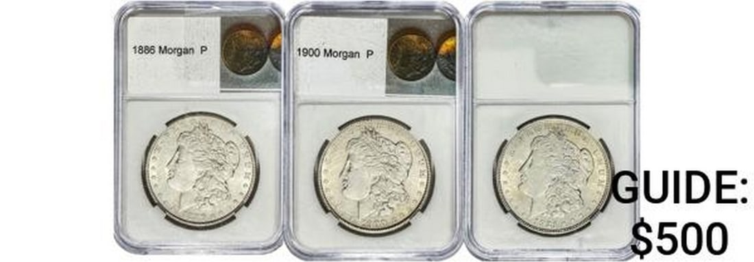 [3 Coins] 1886-1921 Morgan Silver Dollar: [3 Coins] 1886-1921 Morgan Silver Dollar