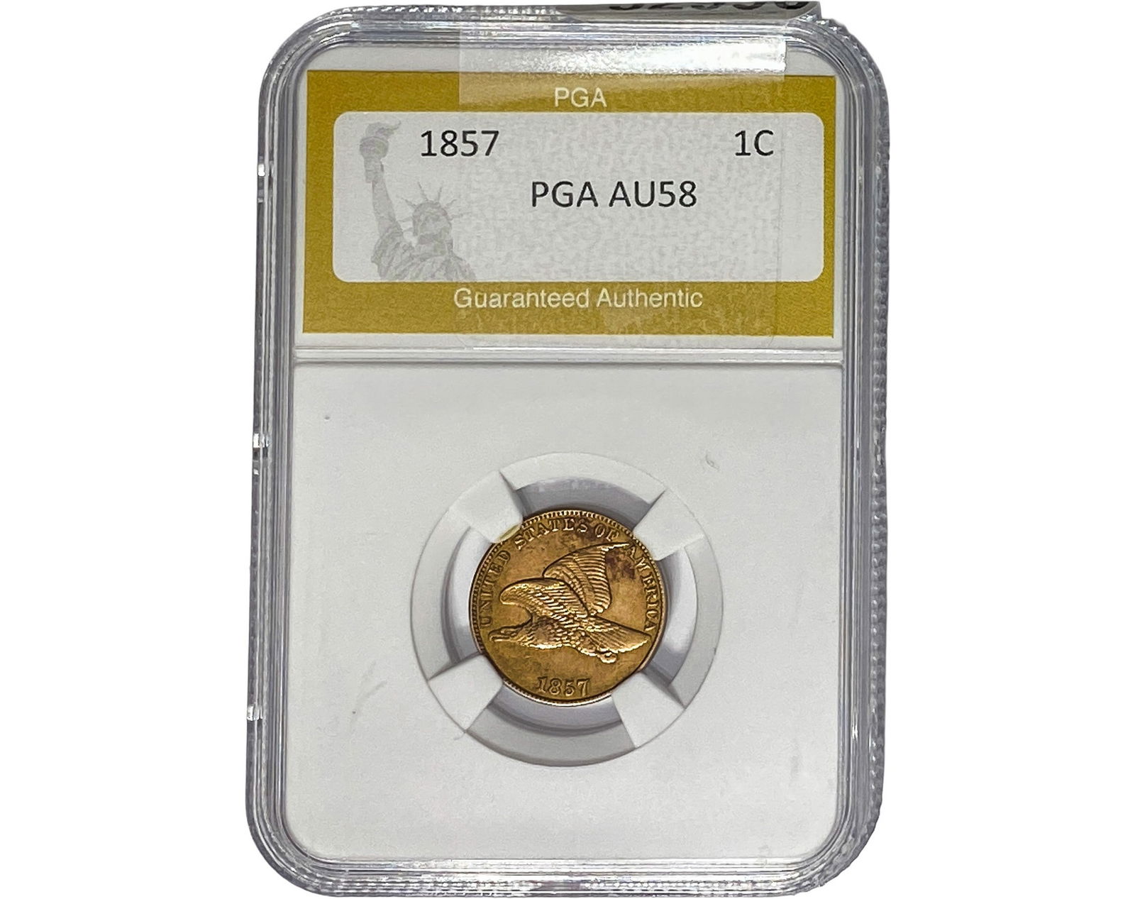 1857 Flying Eagle Cent PGA AU58 (1 of 2)