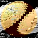 1854-O $3 Gold Piece CHOICE AU