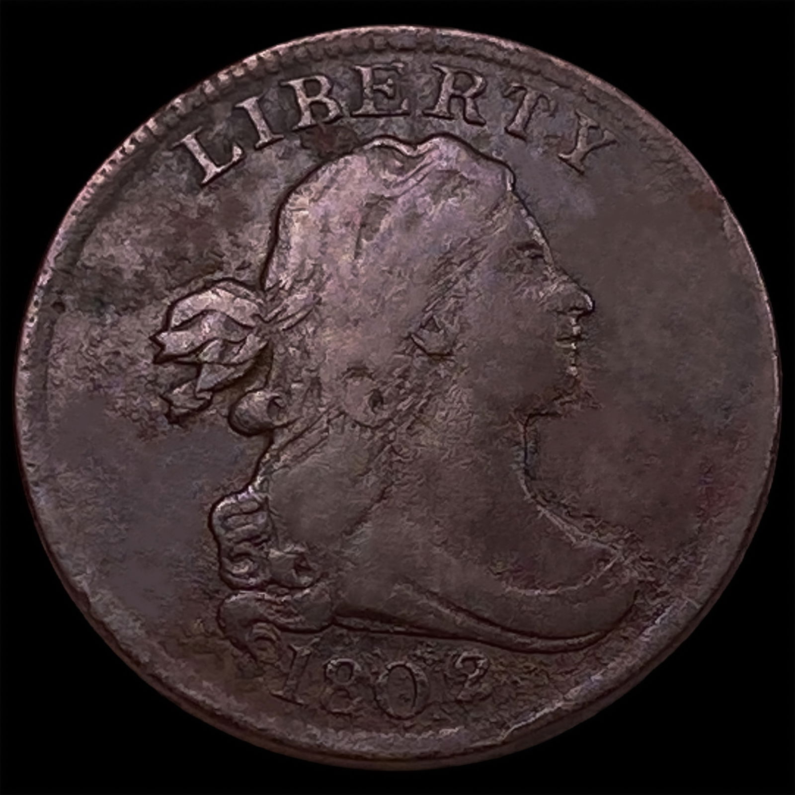 1802/0 Draped Bust Half Cent LIGHTLY CIRCULATED (1 of 2)