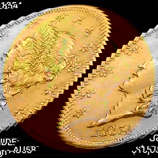 1854 $20 Gold Double Eagle CHOICE AU: 1854 $20 Gold Double Eagle CHOICE AU