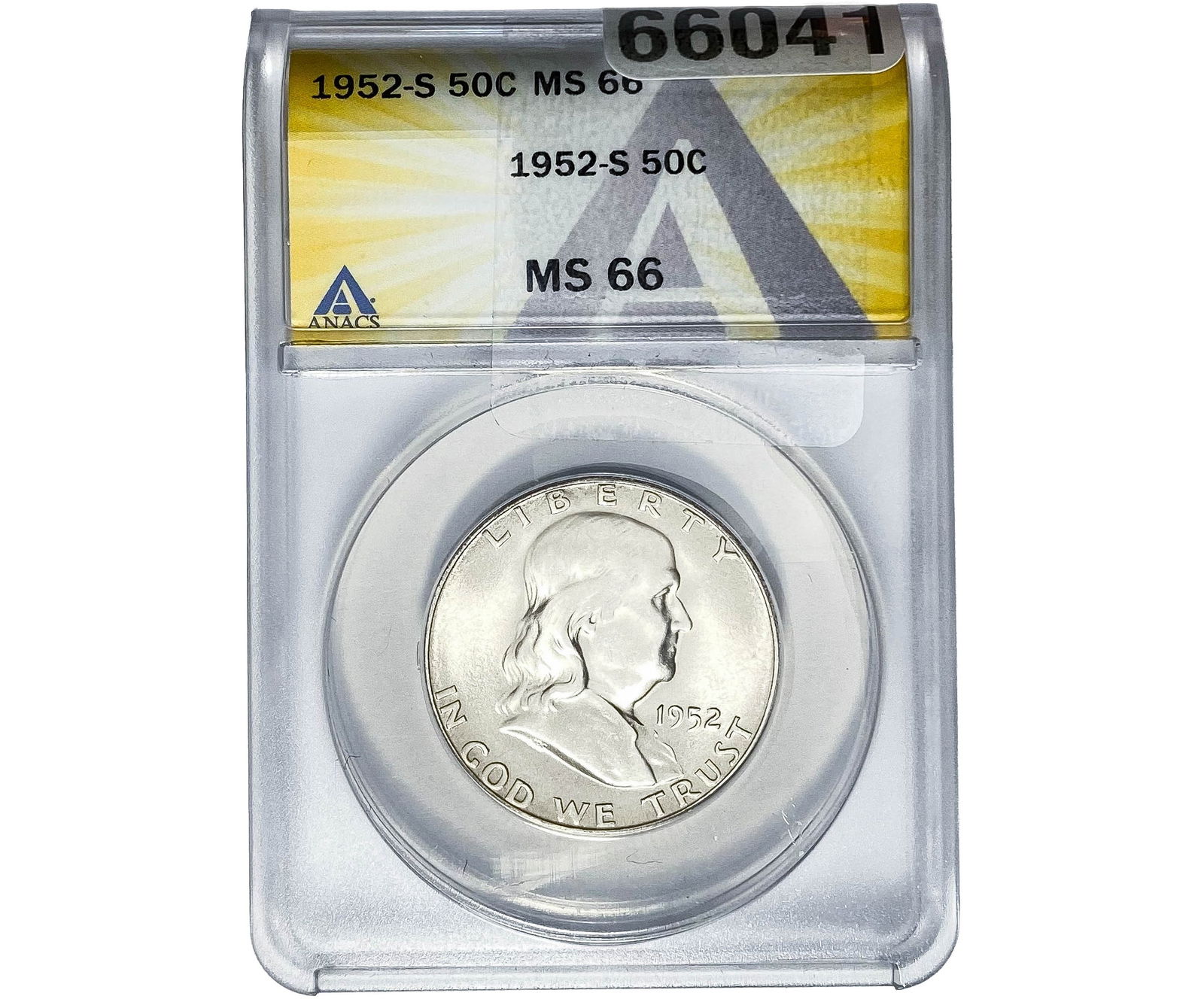 1952-S Franklin Half Dollar ANACS MS66 (1 of 2)