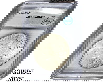 1924-S Silver Peace Dollar ICG MS62: 1924-S Silver Peace Dollar ICG MS62