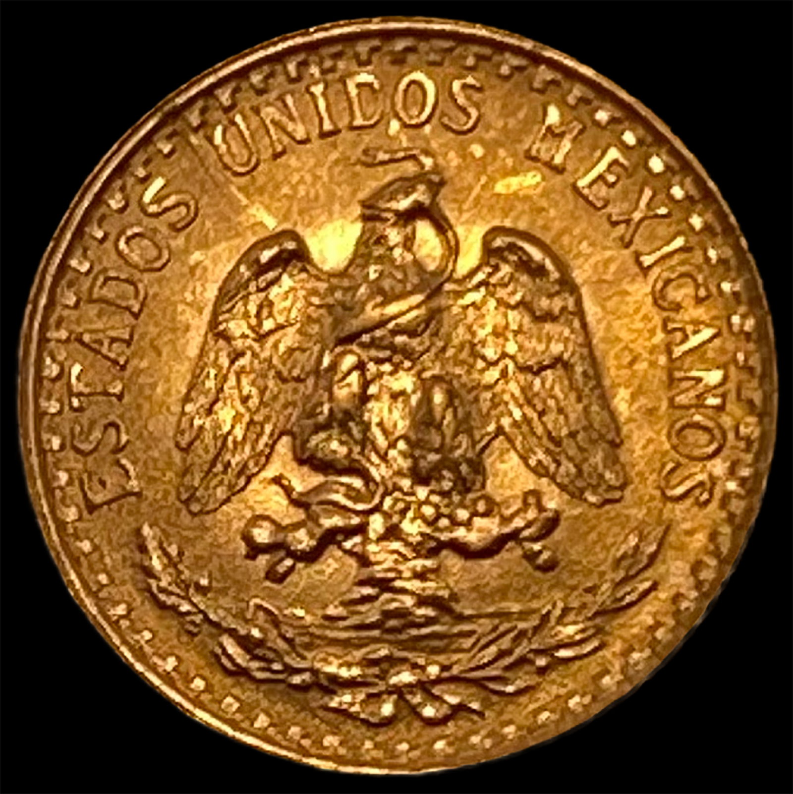 1945 Gold 2 Pesos Mexico CHOICE BU: 1945 Gold 2 Pesos Mexico CHOICE BU