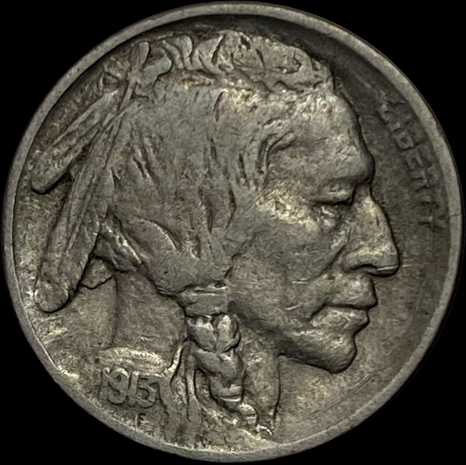 1913-D Type 2 Buffalo Nickel NEARLY UNCIRCULATED (1 of 2)