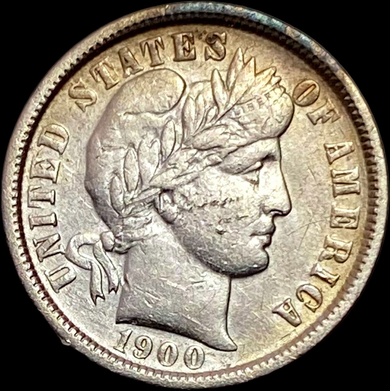 1900-O Silver Barber Dime CLOSELY UNCIRCULATED (1 of 2)