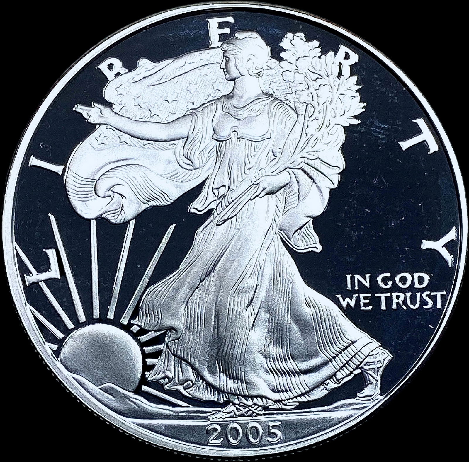 2005-W Proof 1oz Silver American Eagle GEM PROOF (1 of 2)