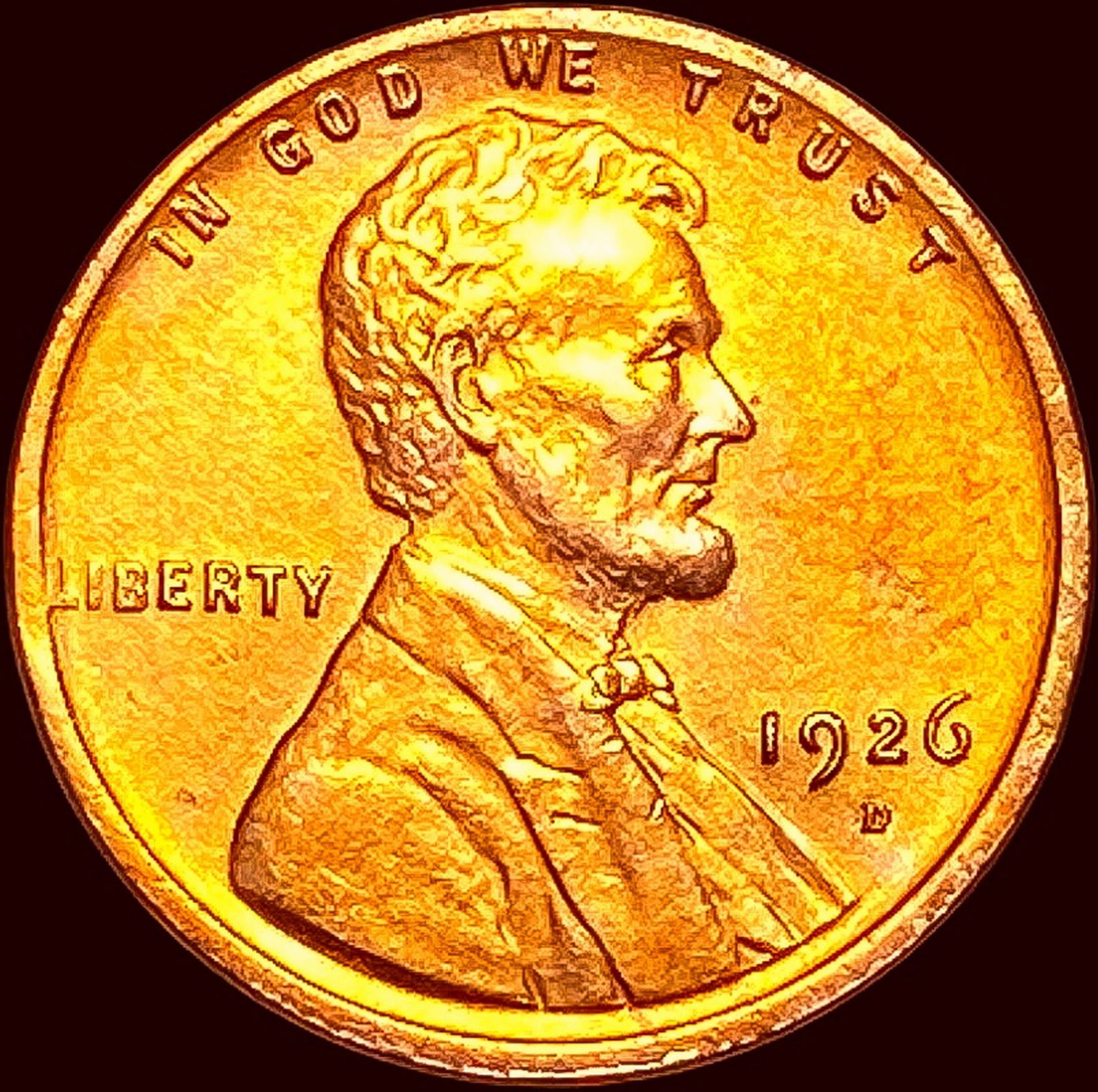 1926-D Red Lincoln Wheat Cent CHOICE BU (1 of 2)