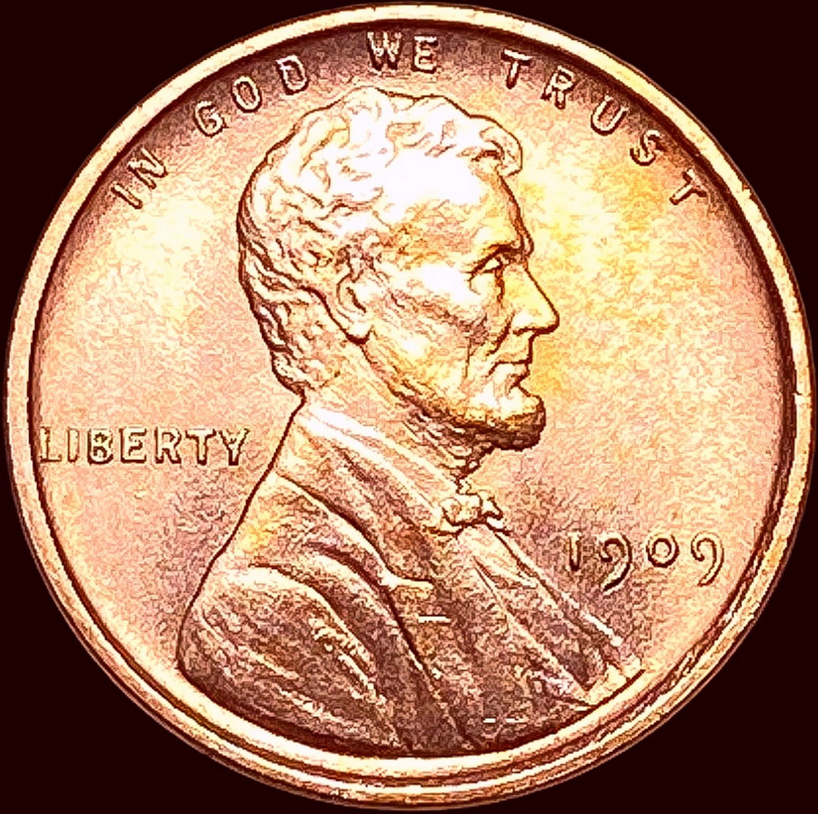 1909 VDB Red Lincoln Wheat Cent CHOICE BU (1 of 2)