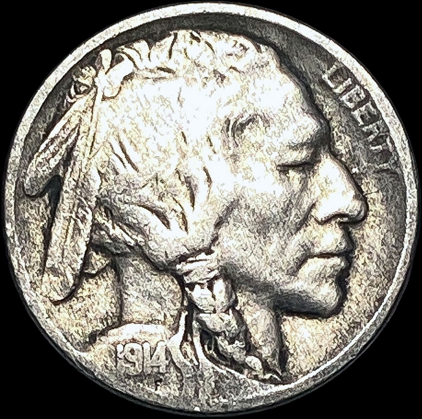 1914-D Buffalo Nickel LIGHTLY CIRCULATED (1 of 2)