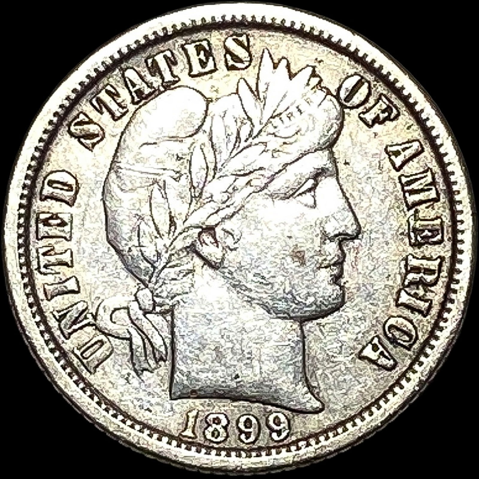 1899-O Silver Barber Dime NEARLY UNCIRCULATED (1 of 2)