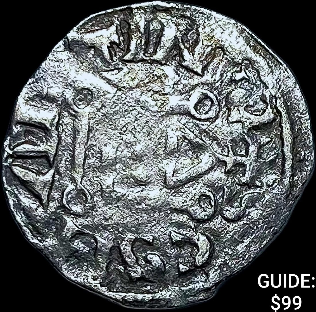 1150-1200 AD France Abbey of St.Martin Silver Denier NEARLY UNCIRCULATED (1 of 2)