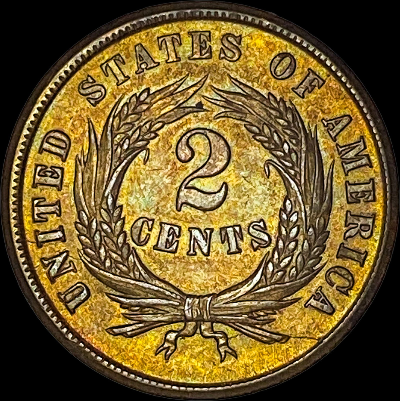 1864 Bronze Two-Cent Piece CHOICE BU (1 of 2)