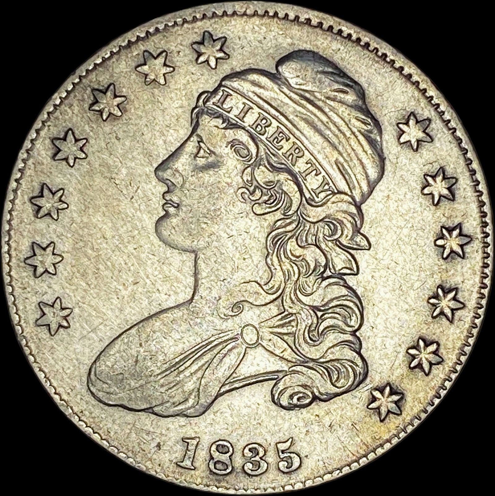 1835 Capped Bust Half Dollar CLOSELY UNCIRCULATED (1 of 2)
