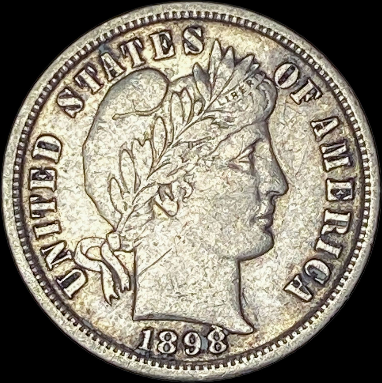 1898-S Silver Barber Dime CLOSELY UNCIRCULATED (1 of 2)
